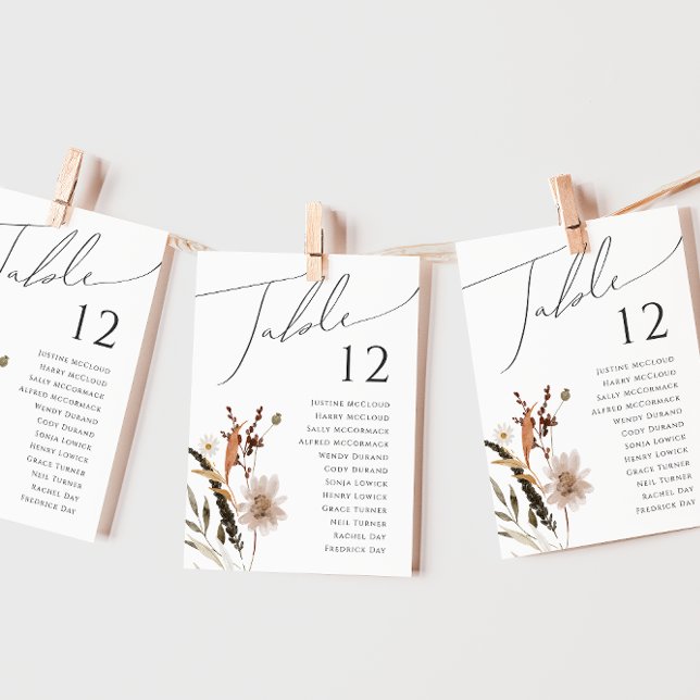 Flores Silvestres de Otoño Boho | Gráfico de Númer (Subido por el creador)