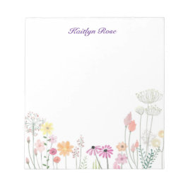 Flores silvestres de primavera | Bloc de notas flo