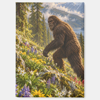 Flores Silvestres de Primavera Imán de Bigfoot