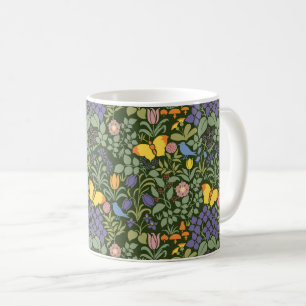 Flores silvestres de Voysey, taza de café verde
