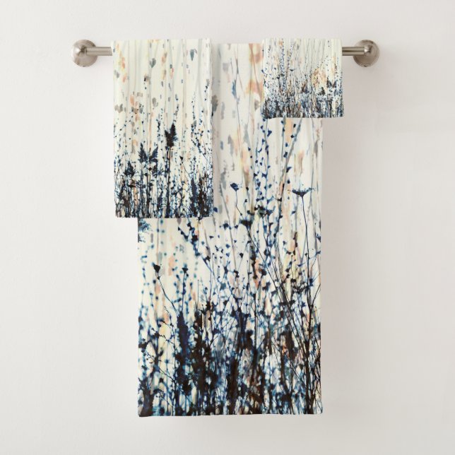 Flores silvestres delgadas acuarela azul pálido am (In situ)