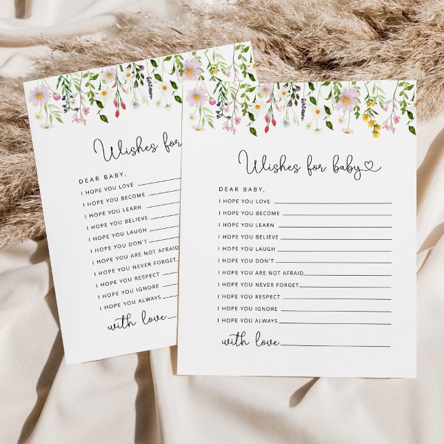 Flores silvestres deseando la tarjeta de bebé (Subido por el creador)