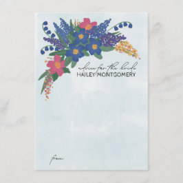 Flores silvestres Ducha de novia Invitación Insert