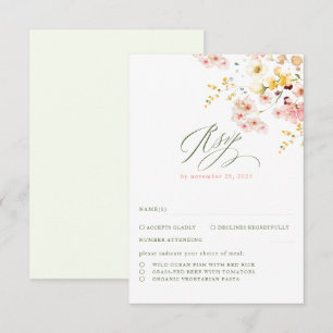 Flores silvestres Elegante Boda RSVP