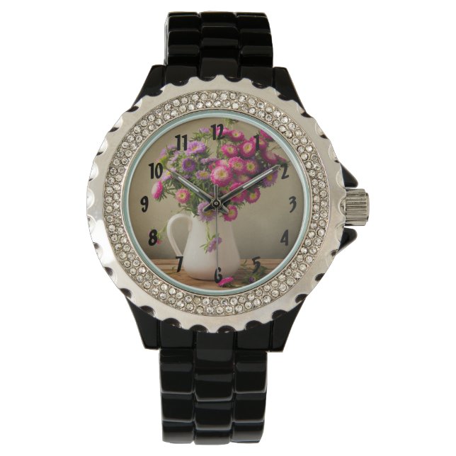 Flores silvestres en un reloj de pulsera (Anverso)