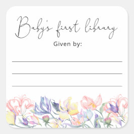 Flores silvestres - etiqueta para libros de baby s