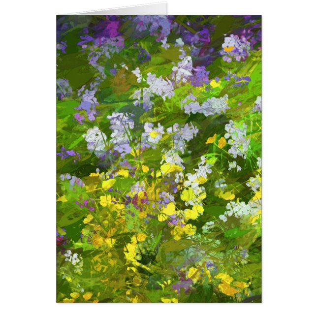 Flores silvestres Impasto Pintura - Arte de flores (Frente)