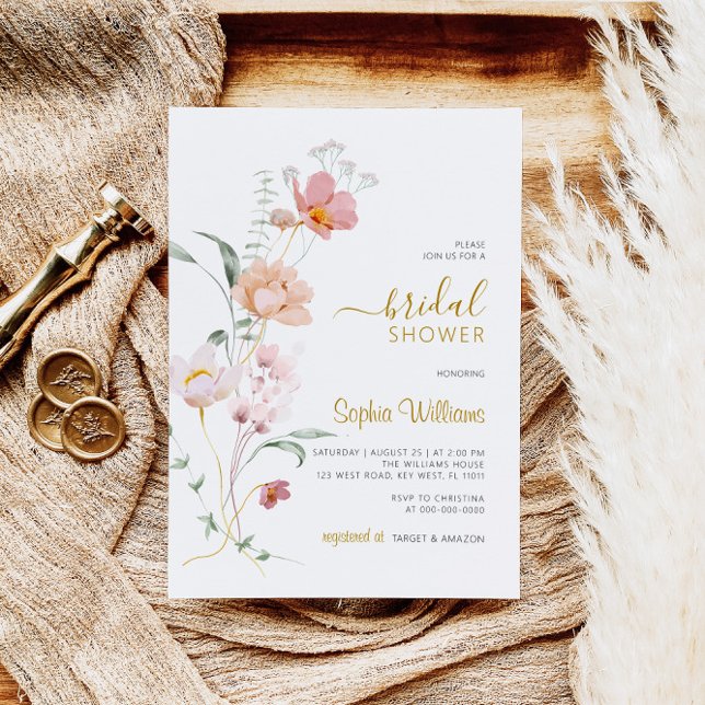 Flores silvestres Invitación a una ducha de novia  (Subido por el creador)
