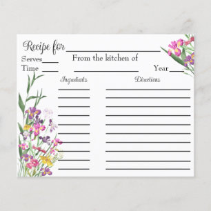 Flores silvestres Iris Bridal Ducha Tarjeta de sol