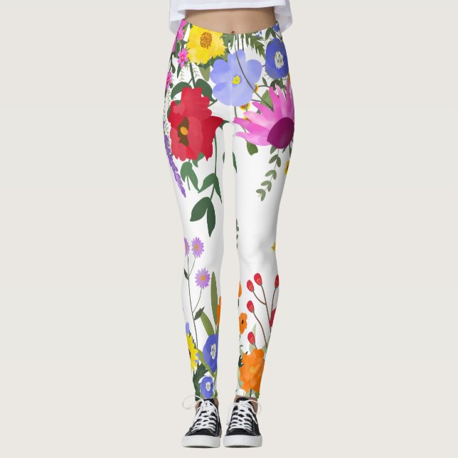 Flores silvestres Leggings (Anverso)