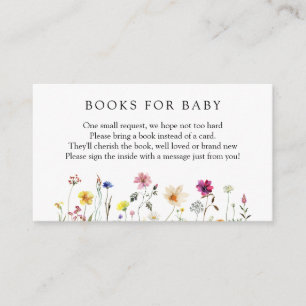 Flores silvestres Libros para tarjeta de inserción