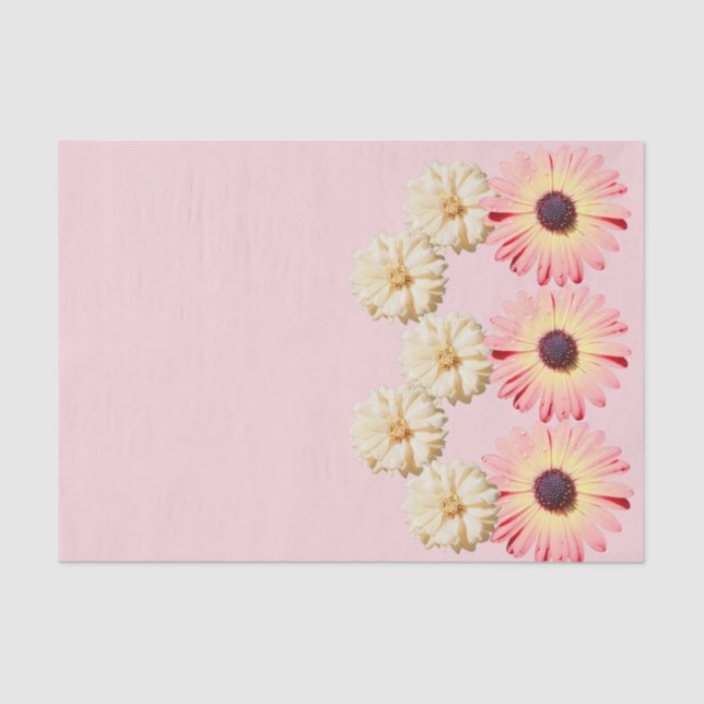 Flores Silvestres Montana En Papel Tejido Rosa