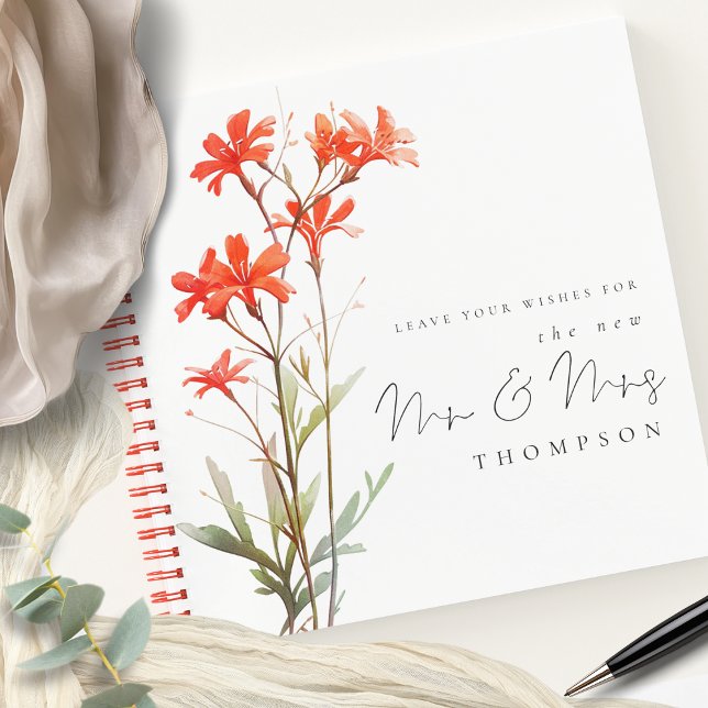Flores silvestres Nuevo Sr. Sra. Nombre Boda Libro (Subido por el creador)