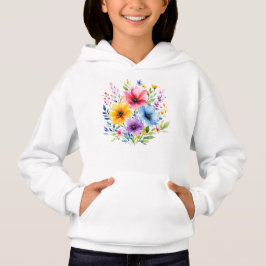 Flores silvestres pintadas a la acuarela