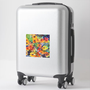 Flores silvestres pintadas Artsy Gran Pegatina
