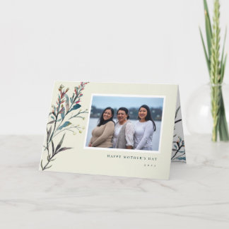 Flores silvestres presionadas H tarjeta plegada de