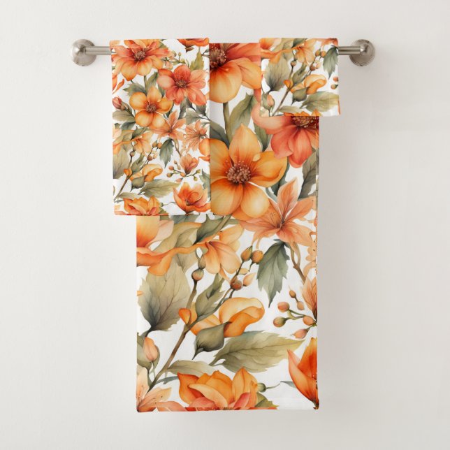 Flores silvestres rojas acuarela arte (In situ)