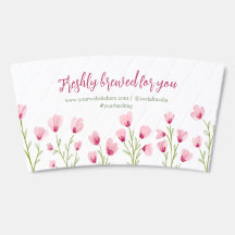 Flores silvestres rosadas Código QR de descuento d