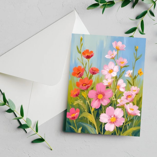 Flores Silvestres Rosadas | Tarjeta de Pintura Flo (Subido por el creador)