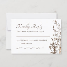 Flores silvestres rusticas caen boda floral RSVP