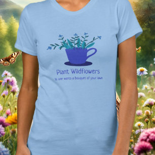 Flores silvestres vegetales no moho mayo camiseta
