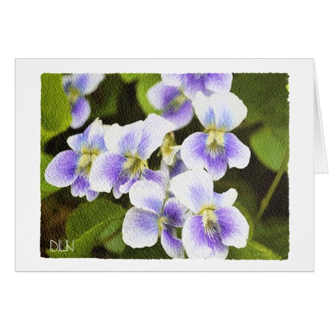 Flores silvestres violetas/ aspecto floral/acuarel (Anverso (Horizontal))