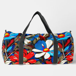 Flores silvestres vívidas Bolsa Duffel grande