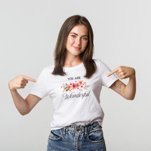 Flores silvestres Watercolor Cita camiseta