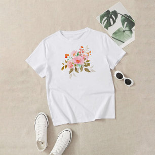 Flores silvestres Watercolor Cita camiseta