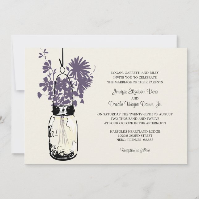 Flores silvestres y invitaciones a la boda de Maso (Anverso)