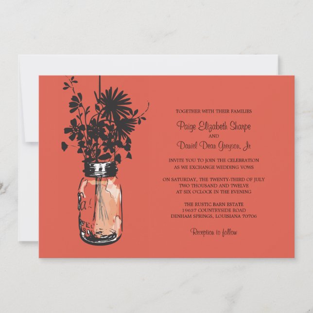 Flores silvestres y invitaciones a la boda de Maso (Anverso)