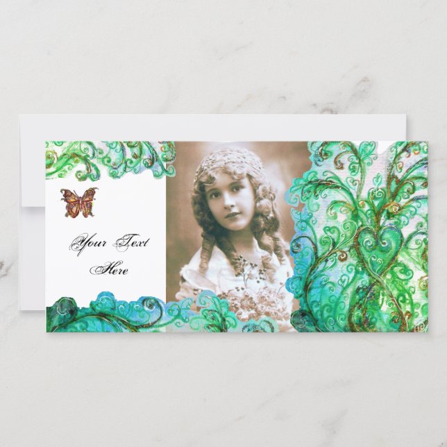 FLORES SIMILARES verde azul brillante (Anverso)