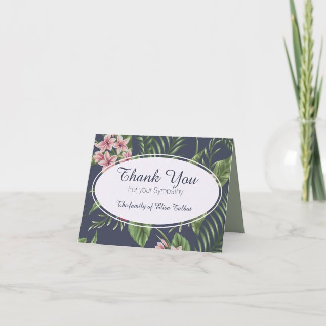 Flores Simpatía Gracias Tarjeta de Nota (Anverso)