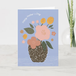 Flores simples en la tarjeta de felicitación del D