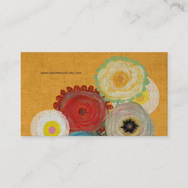 Flores singulares Tarjetas de visita de arte artes (Anverso)