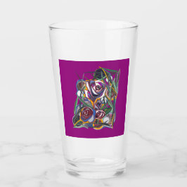 Flores, sobre fondo morado