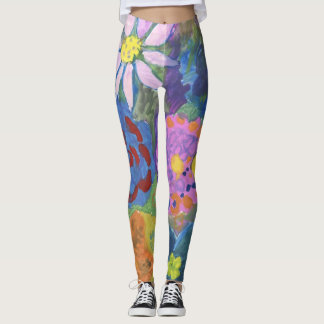 Flores sobre pantalones