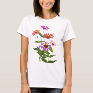 Flores solares y camisetas femeninas clásicas