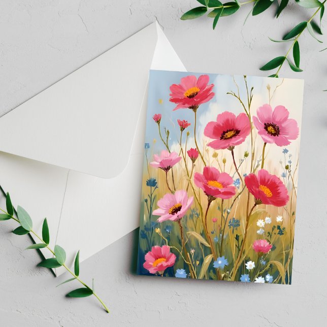 Flores Sonrojadas | Tarjeta Floral de Prado de Flo (Subido por el creador)