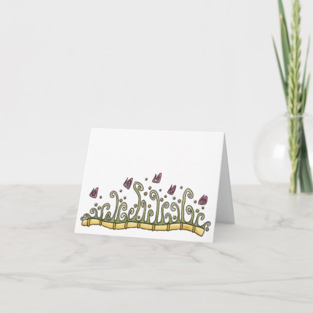 Flores - Tarjeta de nota (Anverso)