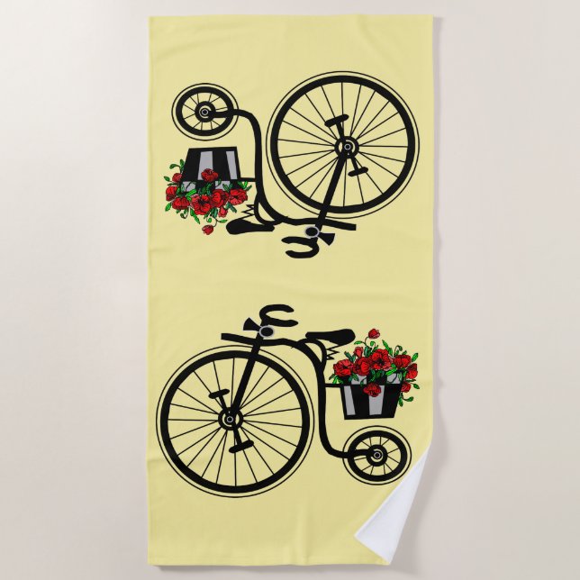 Flores Toalla de Playa Bike - Su Color (Anverso)