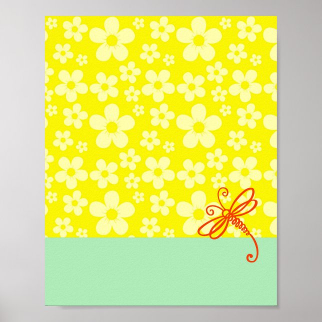 Flores Toque De Verde Arte Libélula (Frente)