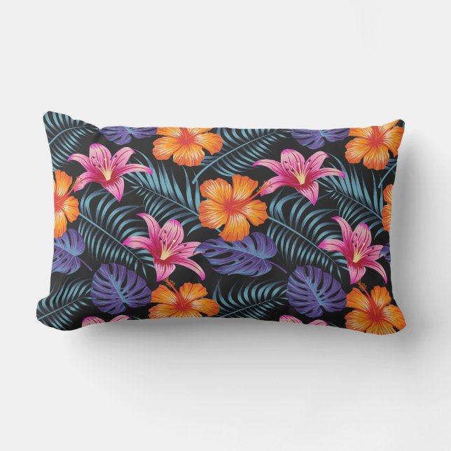 Flores tropicales almohada exterior (Anverso)