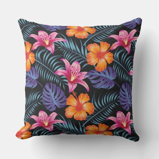 Flores tropicales almohada exterior (Anverso)