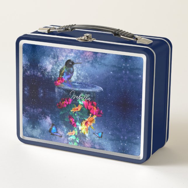 Flores tropicales,colibrí personalizado (Anverso)