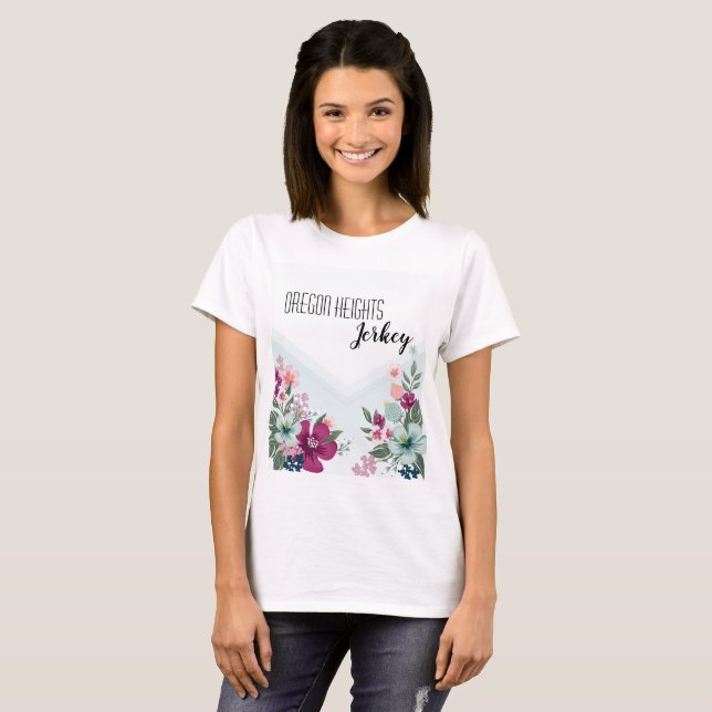 Flores tropicales de camisetas de negocios persona (Anverso completo)