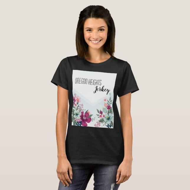 Flores tropicales de camisetas de negocios persona (Anverso completo)