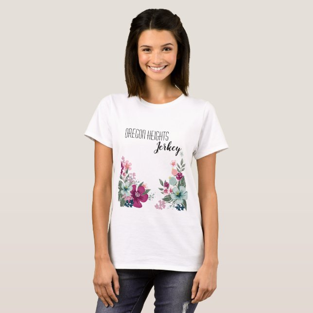 Flores tropicales de camisetas de negocios persona (Anverso completo)