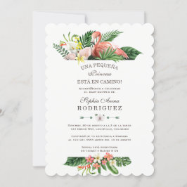 Flores tropicales de Luau Invitación de Baby Showe