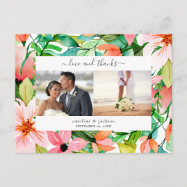 Flores tropicales Foto Gracias Tarjeta de Publicac